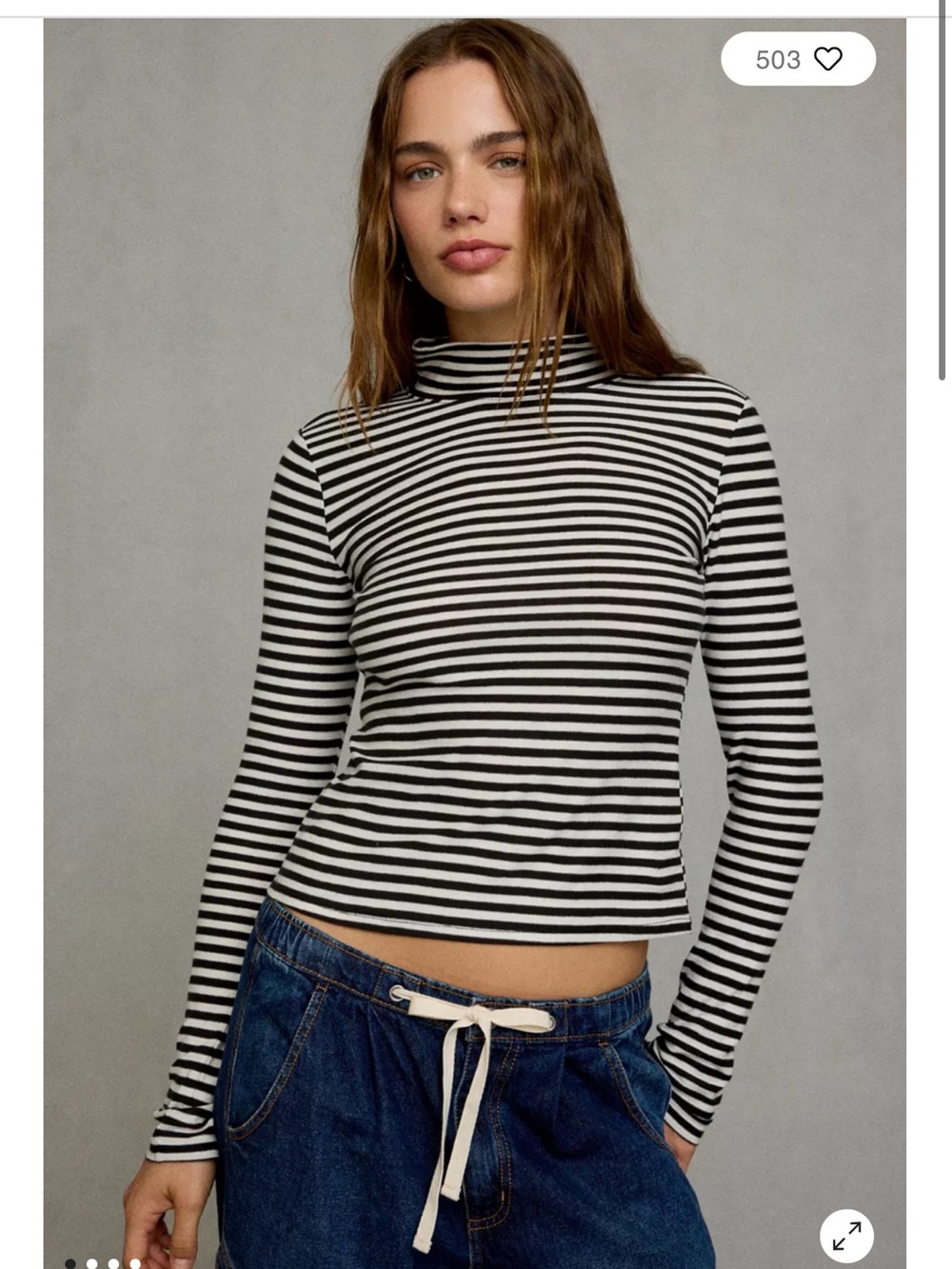 BDG Turtleneck Long Sleeve Spill The Tee